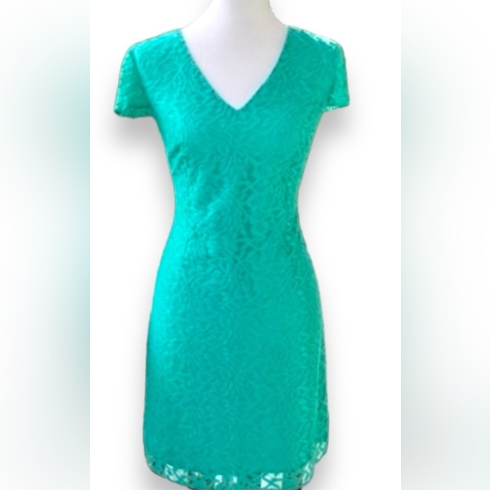 Lilly Pulitzer XS Lace Seafoam Green Jungle Lace Erica Dress Like New